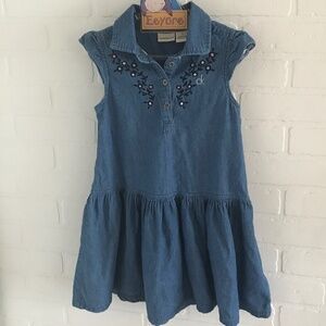 CALVIN Klein Denim-like Embroidered Dress Girl